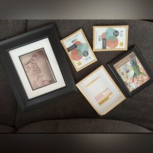 Assorted Picture Frames in Black and Gold